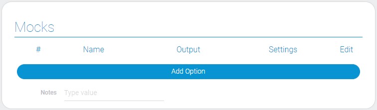 Mocks settings of special elements