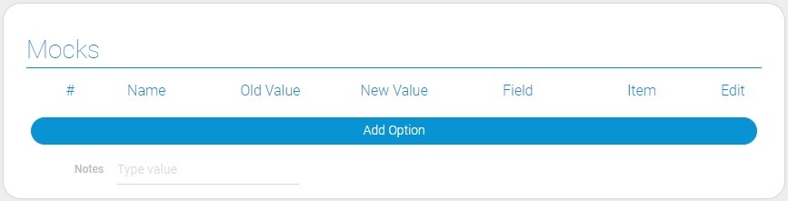 Mocks settings of standard elements
