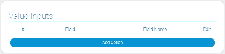 Value inputs of item constructor node
