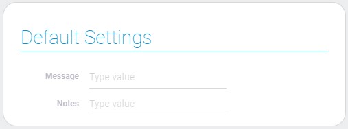 Default settings of pop up form node