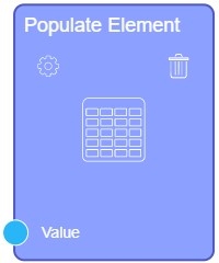 Value socket of populate element node