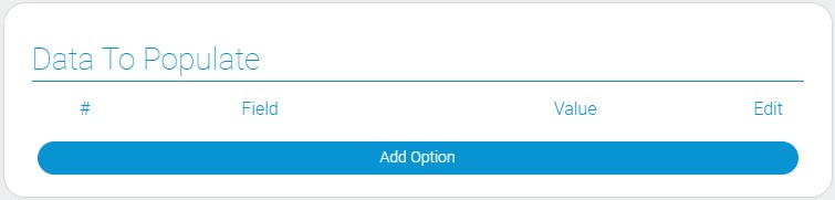 Setting of populate items data