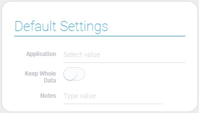 Default settings of populate items node