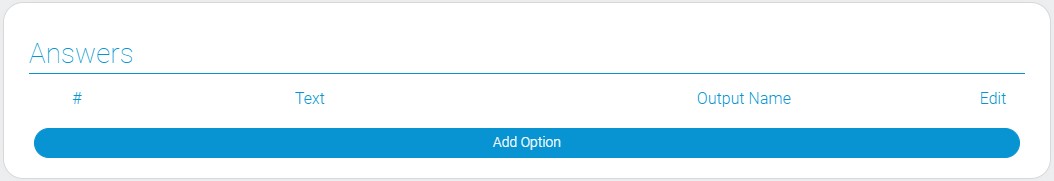 Answer settings of quiz form