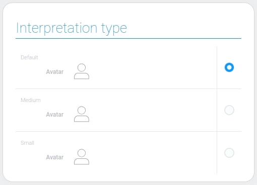 Types of avatar interpretation