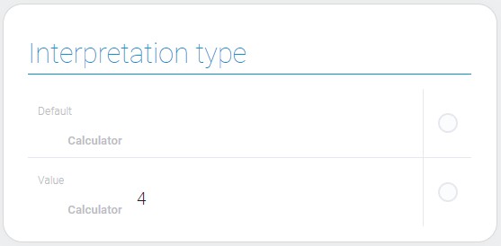 Types of calculator interpretation
