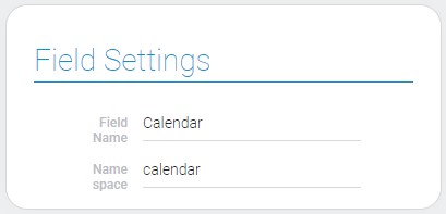 Settings of calendar field