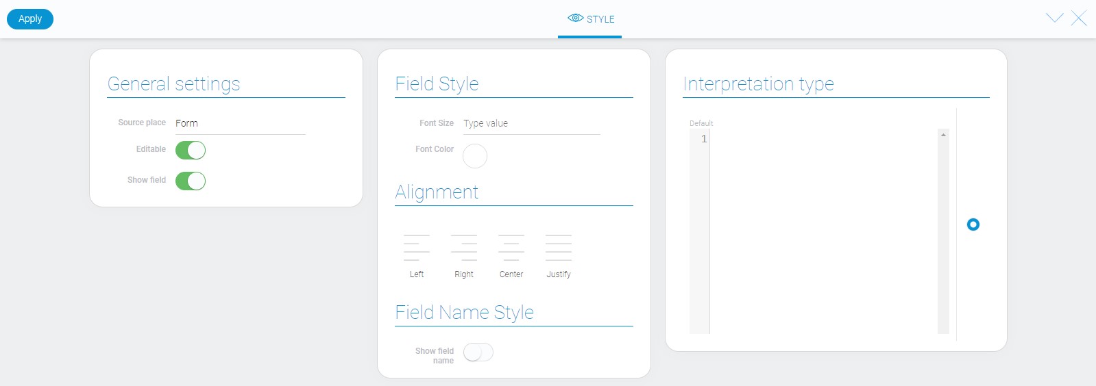 Style of code editor element