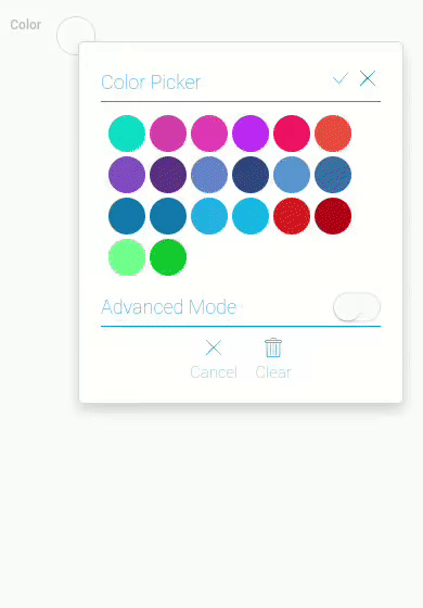 Usage of the color element