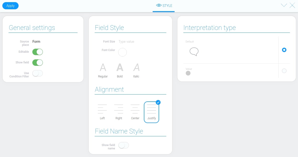 Style of conversation element