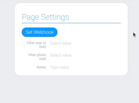 Entering Viber access token