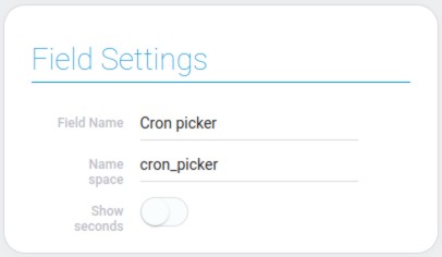 Settings of cron picker field