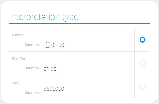 Types of duration interpretation