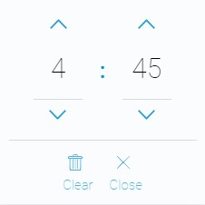 Time picker of duration