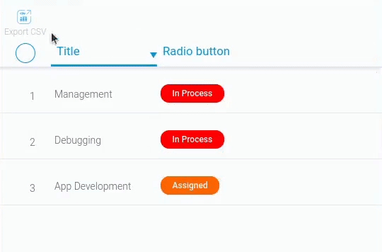 Using the export element