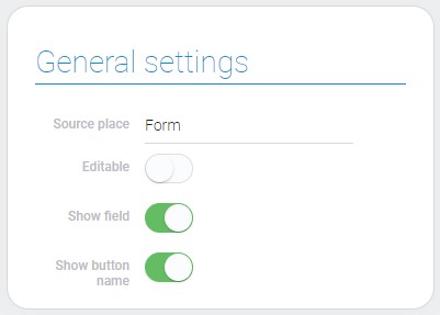 General settings of export CSV element