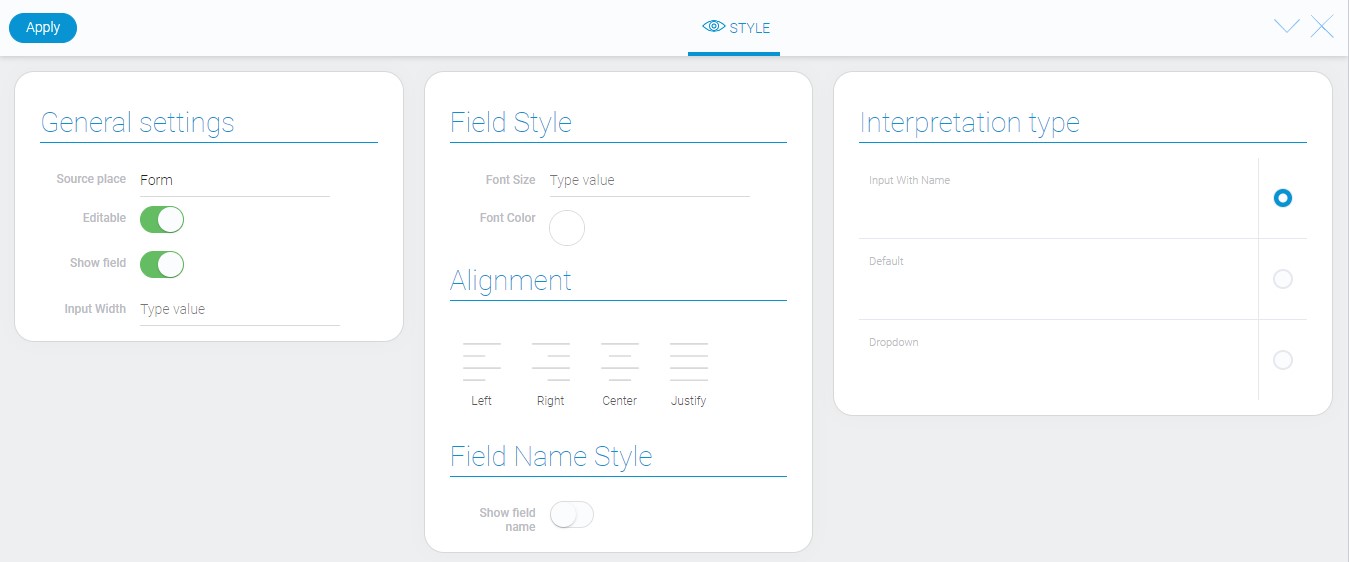 Style of go to link element