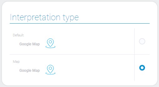 Types of google map interpretation