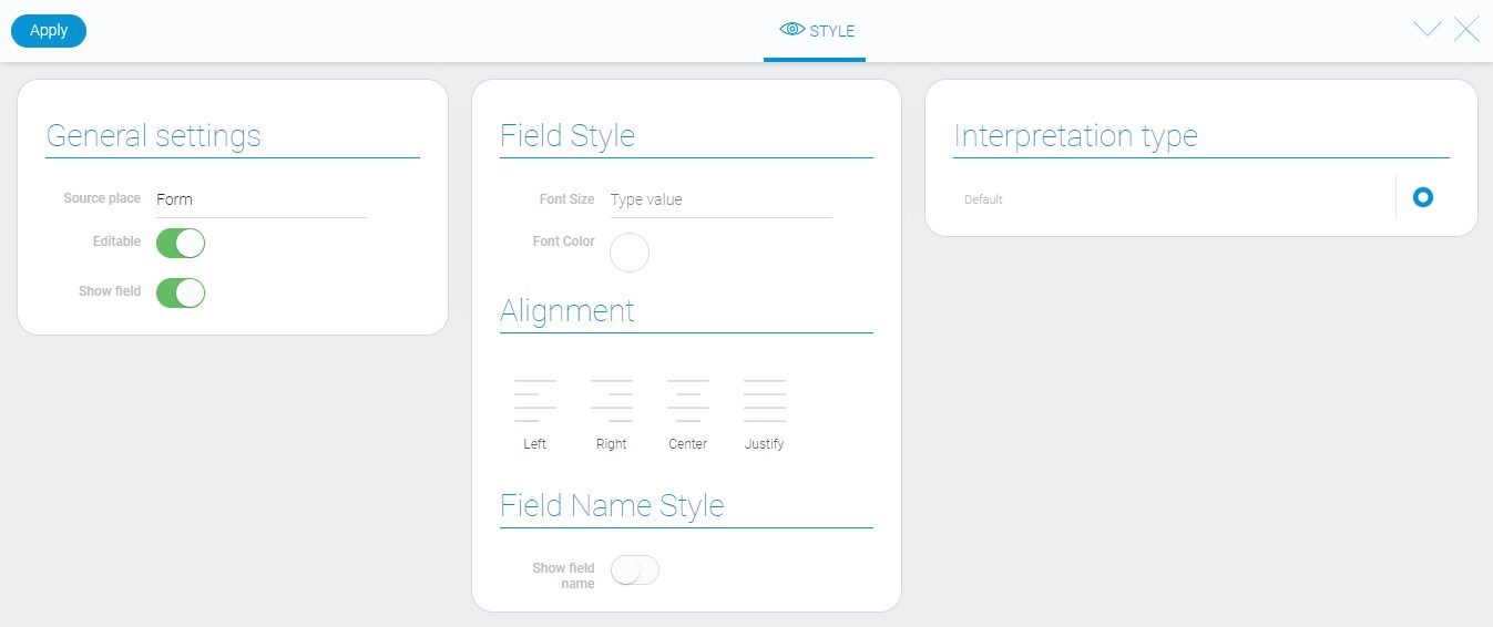 Style of grapes HTML editor element