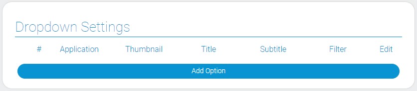 Settings of item remote add dropdown