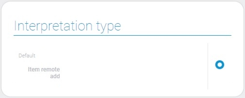 Types of item remote add interpretation