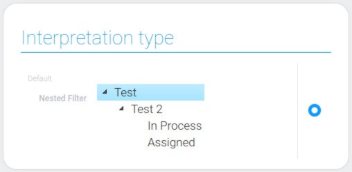 Types of nested filter interpretation
