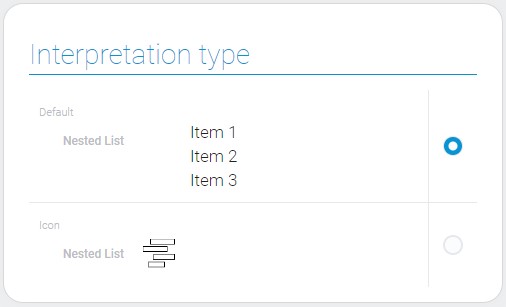 Types of nested list interpretation
