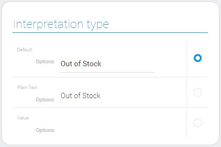 Types of options interpretation