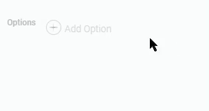 Filling the options field