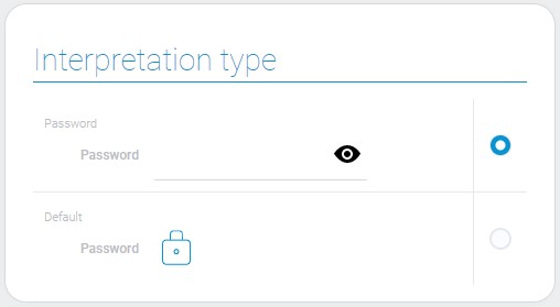 Types of password interpretation