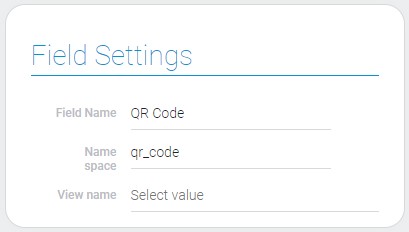 Settings of QR code fields