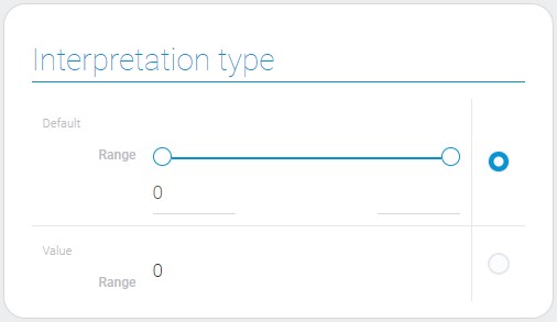 Default type of interpretation of the double range type