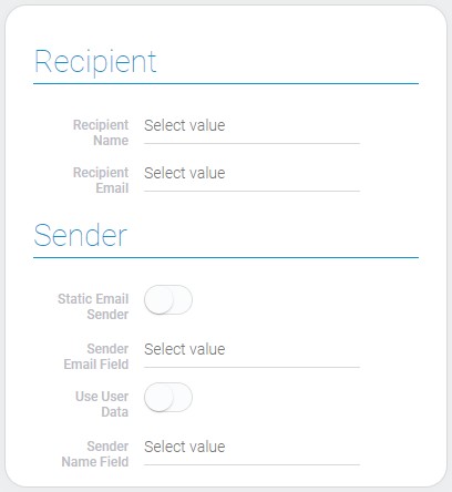 Recipient and sender