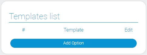 Templates list