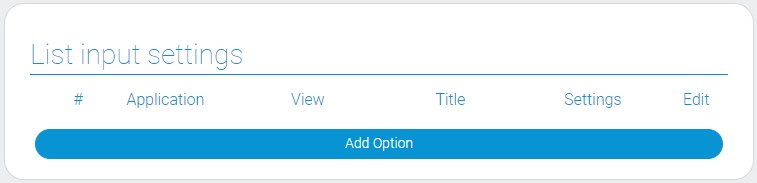 Settings of list type smart input