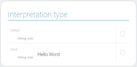 Types of string join interpretation