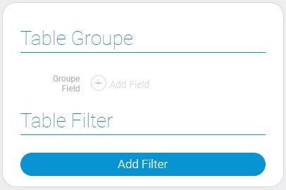 Table groupe and filter