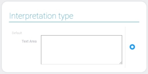 Types of text area's interpretation