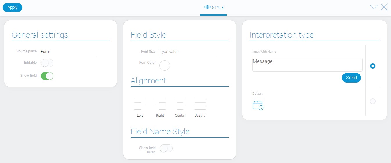 Style of timeline element