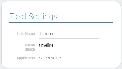 Settings of timeline field