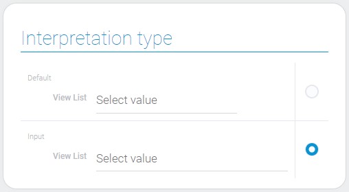Types of view list interpretation