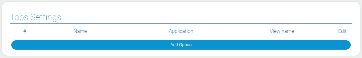 Settings of view tab