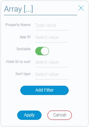Settings of array in JSON constructor