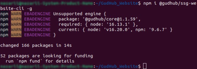Result of the command execution